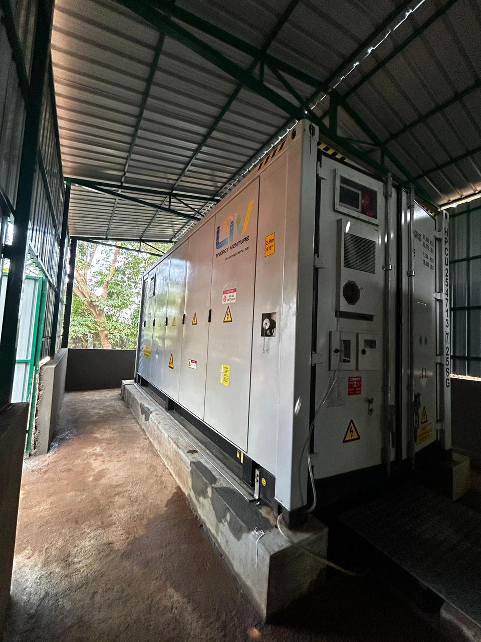 Hospitality site deployment of a Loom Solar battery storage system.